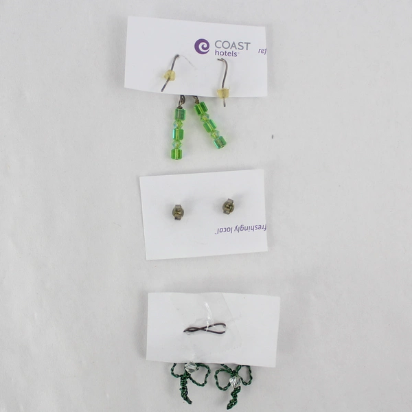 Lot of 3 Green St. Patrick's Day Earrings for Pierced Ears - Shamrock Jewelry