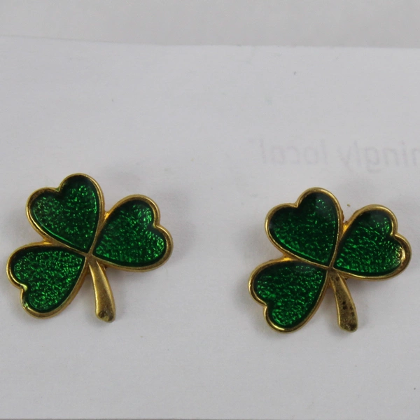 Lot of 3 Green St. Patrick's Day Earrings for Pierced Ears - Shamrock Jewelry