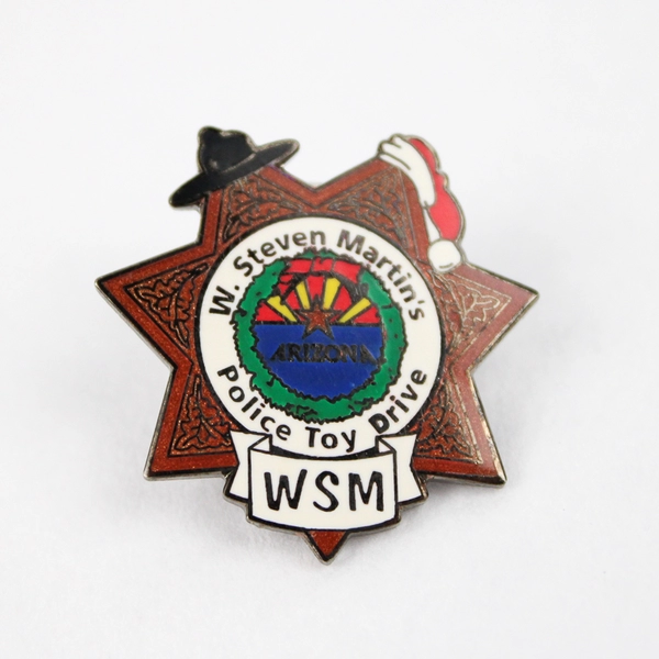 Lot of 2 Police Memorial and Toy Drive Lapel Pins