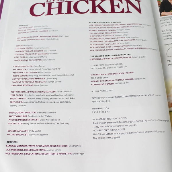 Taste of Home Everyday Chicken by Catherine Cassidy and Heather Ray Hardcover