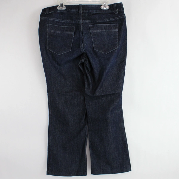 Christopher & Banks Women's Dark Blue Mid Rise Straight Leg Jeans Size 4