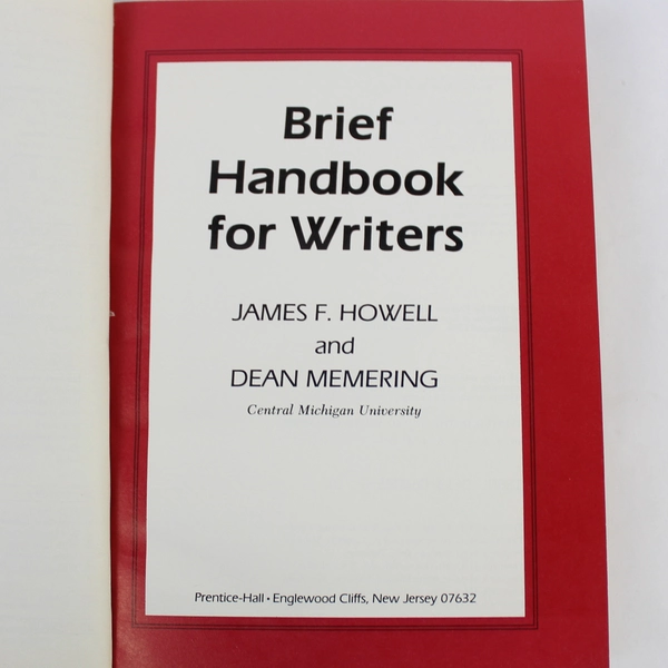Brief Handbook for Writers by Howell & Memering 1986 Paperback Good Condition