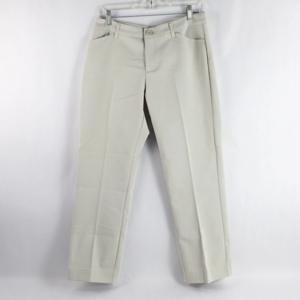 Christopher & Banks Women's Beige Straight Leg Dress Pants Slacks Size 4 