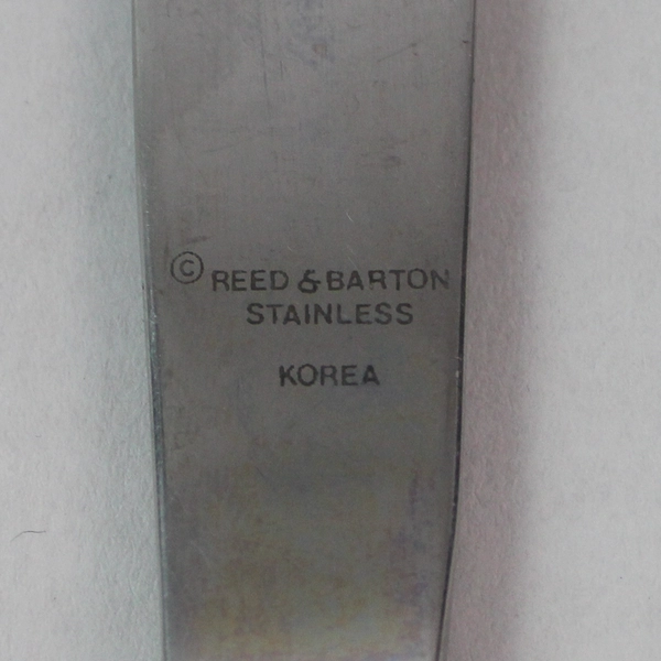 Lot of 6 Reed Barton Olde English Hammer Modern Solid Dinner Knives 9" Stainless