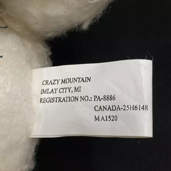 Crazy Mountain Baker 12" Plush Toy with Chef Hat & Spoon - Good Condition