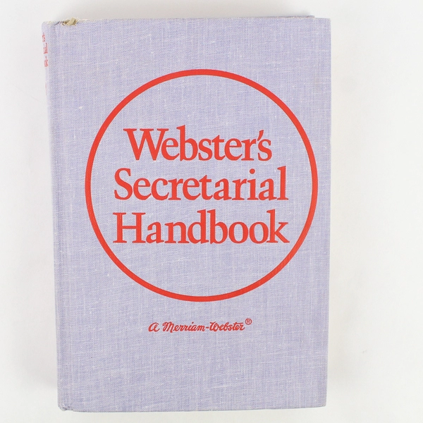 Webster's Secretarial Handbook 1st Edition Hardcover 1976 Vintage