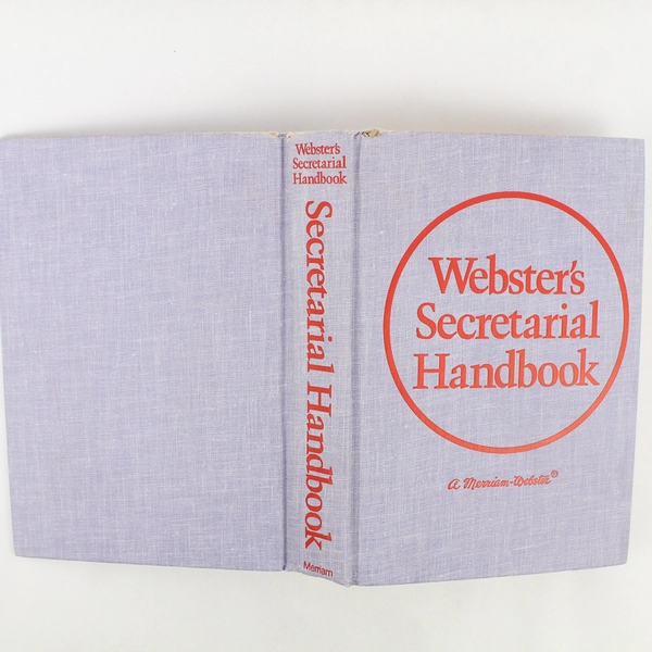 Webster's Secretarial Handbook 1st Edition Hardcover 1976 Vintage