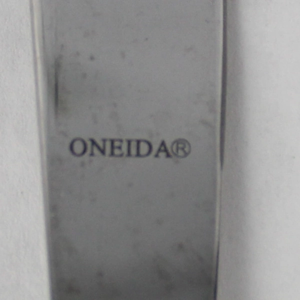 Lot of 4 Oneida Stainless Steel Dinner Knives Floral Art Deco Style