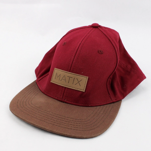 The Matix Clothing Co. Red and Brown Snapback Cap One Size