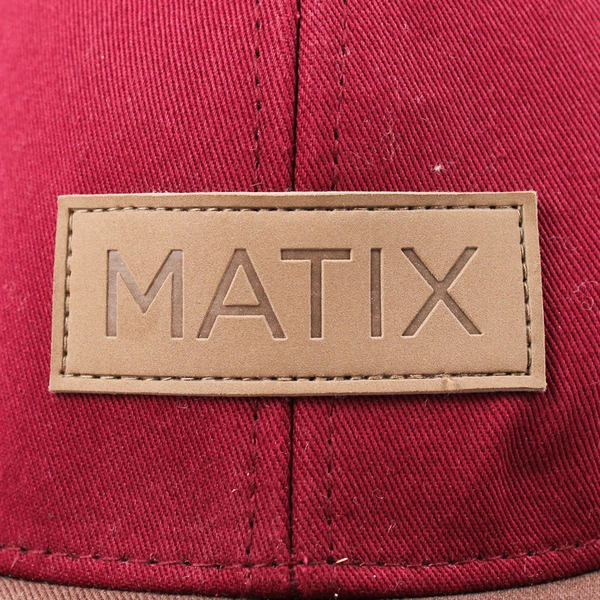 The Matix Clothing Co. Red and Brown Snapback Cap One Size