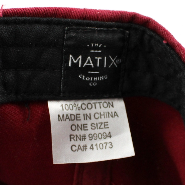 The Matix Clothing Co. Red and Brown Snapback Cap One Size