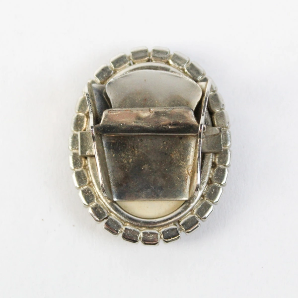 Square Dance Silhouette Rhinestone Western Buckle Silver Tone 1.5" x 1"