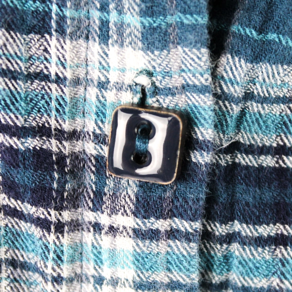 Habitat Clothes To Live In Blue Button Up Plaid Shirt 100% Cotton Women's XS