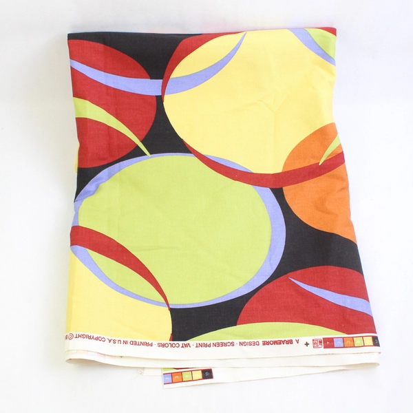 Vintage Braemore Textiles Abstract Geometric Print Fabric 56" x 3+ Yds