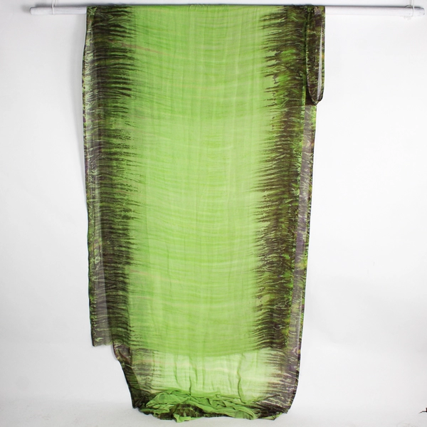 Green and Purple Chiffon Fabric 42" x 6 1/2 Yds