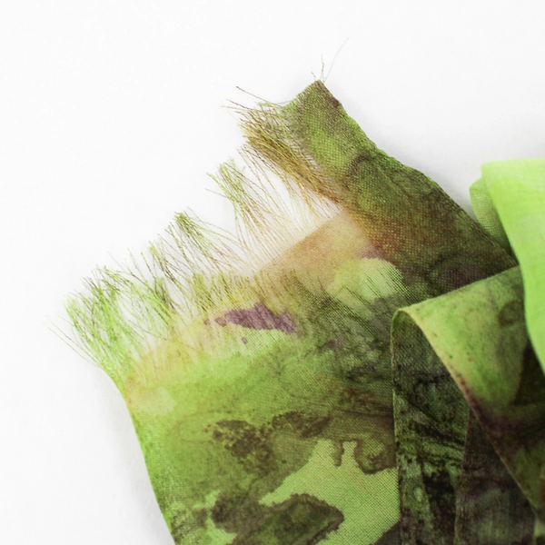 Green and Purple Chiffon Fabric 42" x 6 1/2 Yds