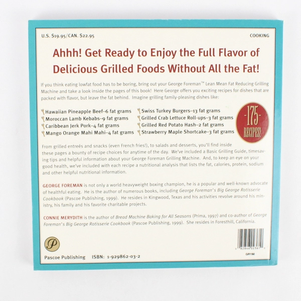 George Foreman Lean Mean Fat Reducing Grilling Machine Cookbook 2000 PB