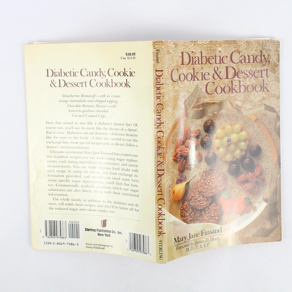 Diabetic Candy Cookie & Dessert Cookbook by Mary Jane Finsand 1982 Paperback