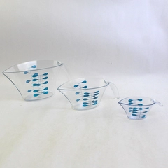 Set of Trudeau Clear Plastic Measuring Cups 1/4 to 2 Cups