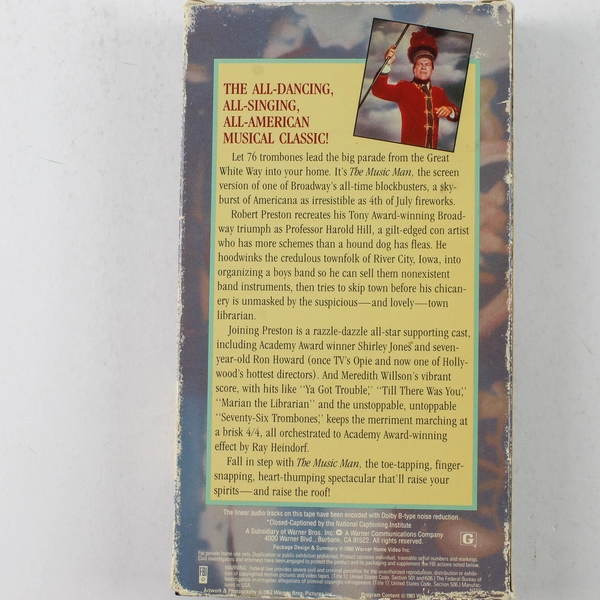 Meredith Willson's The Music Man VHS 1961 Robert Preston Shirley Jones