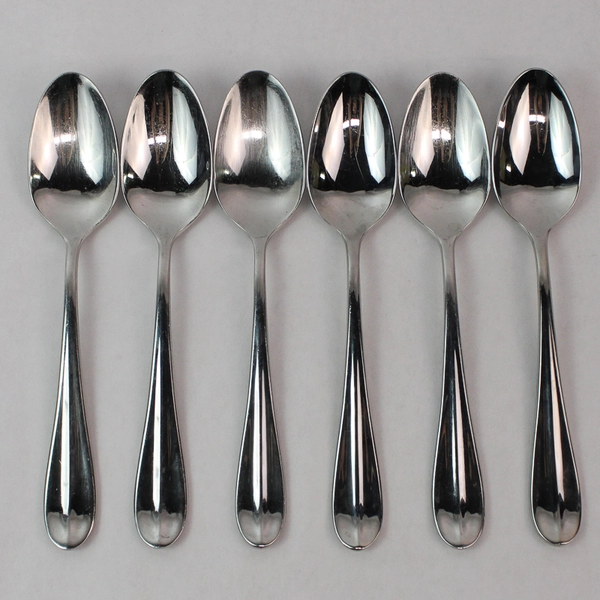 Lot of 6 Hampton Silversmiths Elaine 8" Place Oval Spoon 18/10 Stainless Steel
