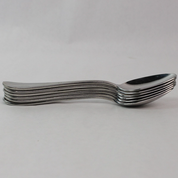 Lot of 6 Hampton Silversmiths Elaine 8" Place Oval Spoon 18/10 Stainless Steel