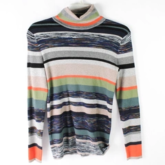 Project Multicolored Striped Turtleneck Sweater Women's Size Medium