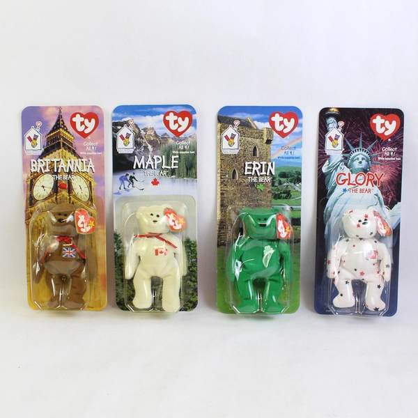 Set of 4 NIB 1999 Ty Beanie Babies Ronald McDonald House Charities Bears