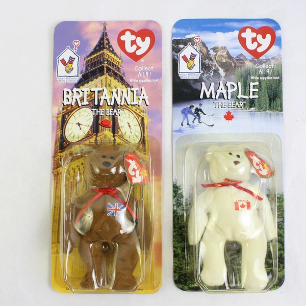 Set of 4 NIB 1999 Ty Beanie Babies Ronald McDonald House Charities Bears