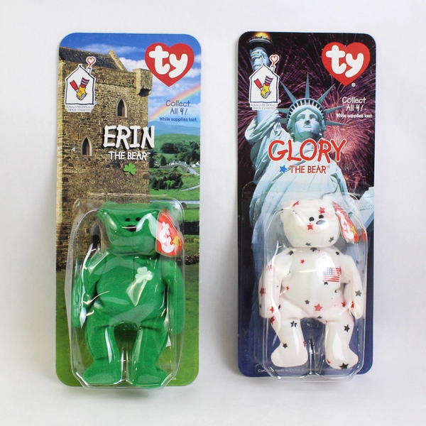 Set of 4 NIB 1999 Ty Beanie Babies Ronald McDonald House Charities Bears