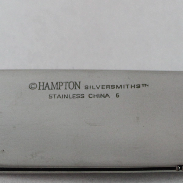 Lot of 6 Hampton Silversmiths Felicia 9.5" Solid Dinner Knives Stainless Steel