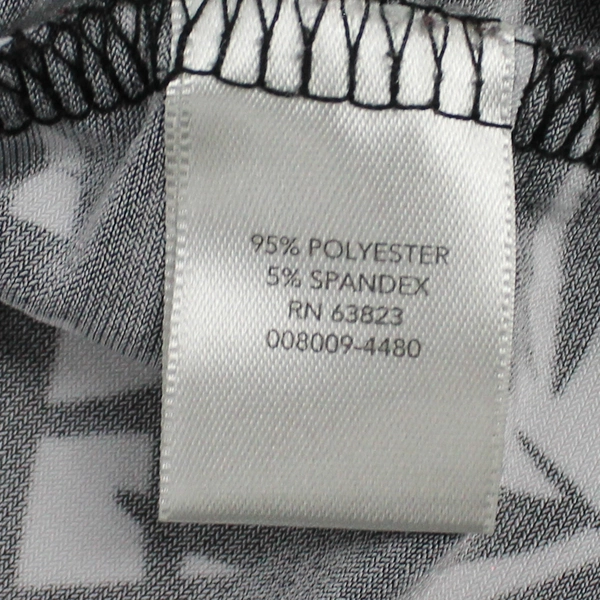 Christopher & Banks Black & White Leaf Sleeveless Blouse Women's Size M