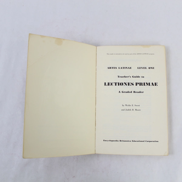 Lectiones Primae Teacher's Guide Level One A Graded Reader 1968 - Pre-Owned