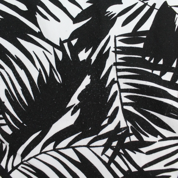 Christopher & Banks Black & White Leaf Sleeveless Blouse Women's Size M