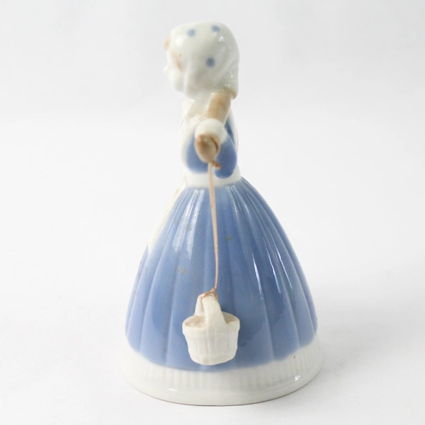 Vintage Porcelain Bell Dutch Girl Carrying Buckets