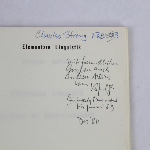 Elementare Linguistik 1980 German Textbook Pre-owned