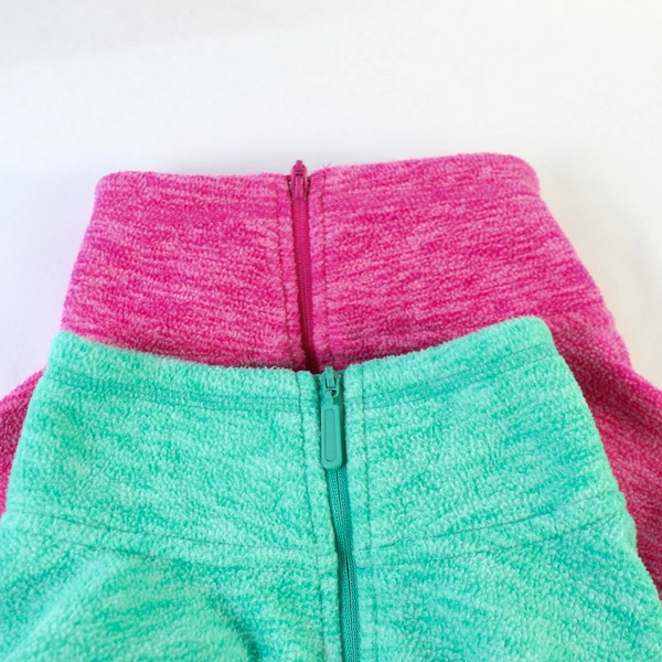 Lot of 2 Glacier's Edge Women's Medium 1/4 Zip Mock Neck Sweaters Pink & Mint