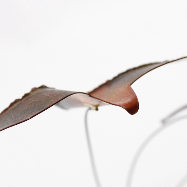 Vintage Handmade Cut Copper Bird Sculpture 5.5" Tall