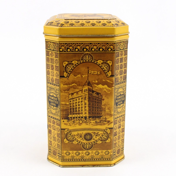 Vintage Replica Harry's Grocery Tin Franklin’s Famous Java Coffee 6" Tall