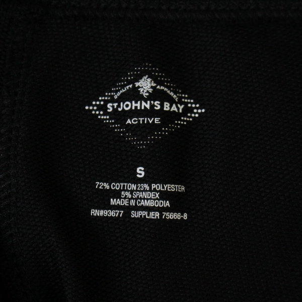 St. John's Bay Women's Black Yoga Pants Size S Activewear Pre-Owned