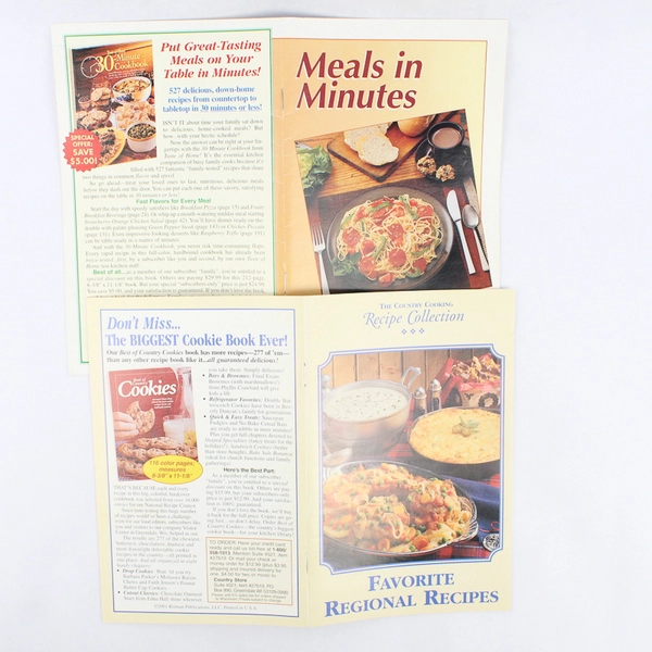 Lot of 2 Reiman Publications Recipe Booklets 1998 and 2001 Paperback