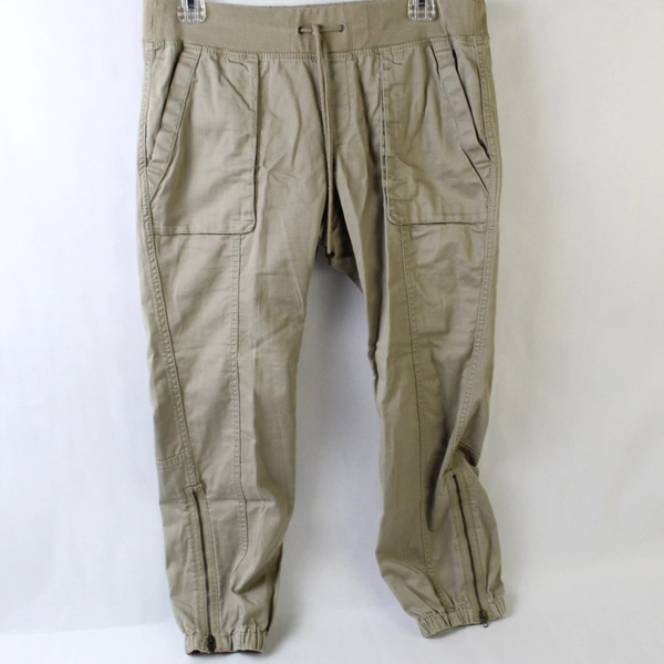Eddie Bauer Beige Drawstring Ankle Pants Women's Size S - Very Good Condition