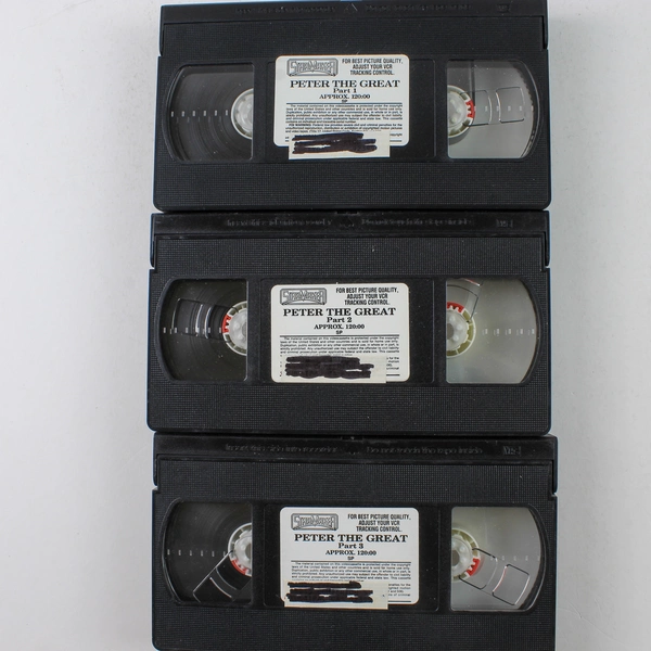 Peter the Great 1992 VHS 3-Tape Set Maximilian Schell Historical Drama