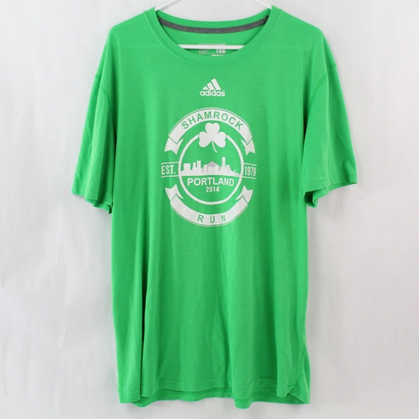 Adidas Women's Shamrock Run 2014 T-Shirt Size 2X Green Polyester Blend
