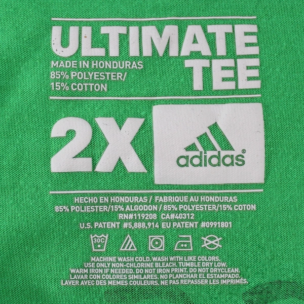 Adidas Women's Shamrock Run 2014 T-Shirt Size 2X Green Polyester Blend