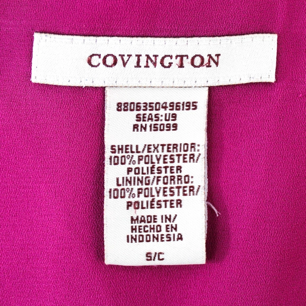 Covington Women's Fuchsia Sleeveless Tank Top Blouse Size S/C - Pre-Owned