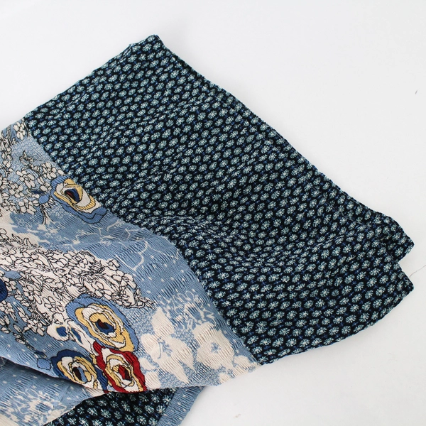 Alberto Makali Short Blue Red and Yellow Floral Patterned Dress Women's Medium