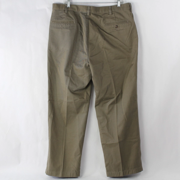 Haggar Men's Brown Pleated Dress Pants Size 38x29 - Good Pre-Owned Condition