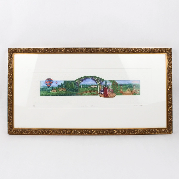Wine Country Panorama by Stephan Whittle Framed Embossed Print 225/450