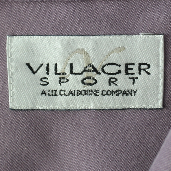 Liz Claiborne Villager Sport Lavender Shirt Women's XL Pre-Owned with Snags
